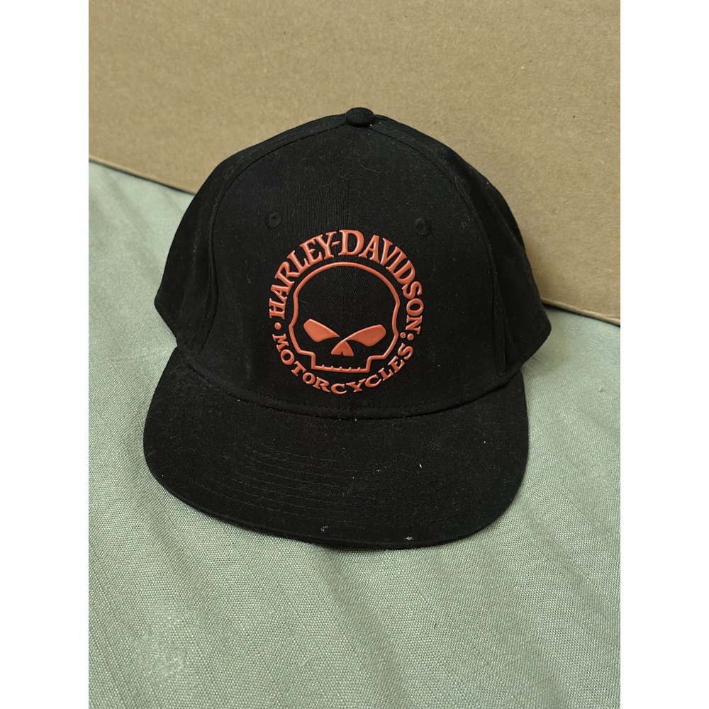 Harley-Davidson Men's Size 7 1/2 (XL) Willie G Skull Fitted Baseball Cap - Black